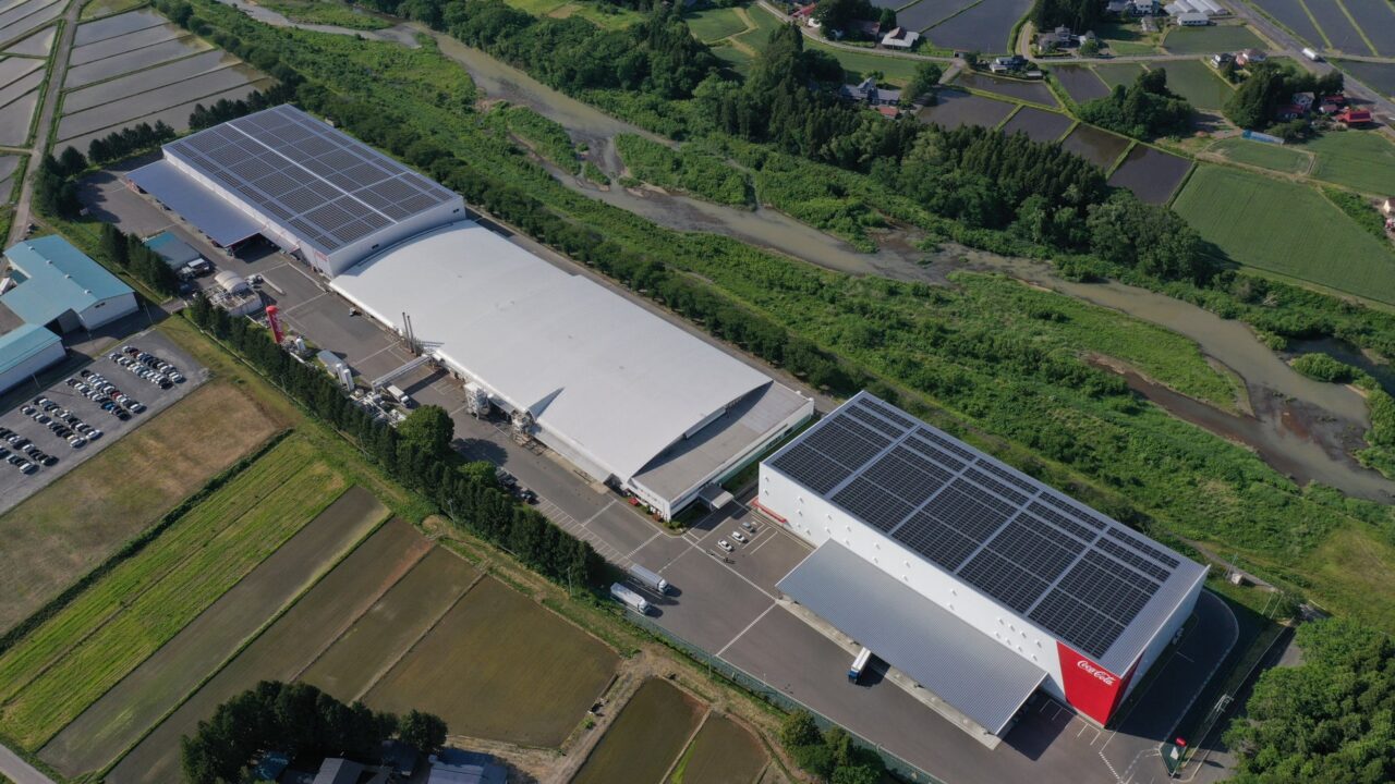 みちのくコカ、花巻工場にオンサイトPPA太陽光発電を導入