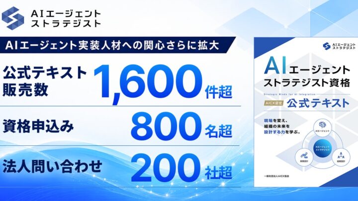 AIエージェント実装資格の申込が急増、製造業DXの共通言語に