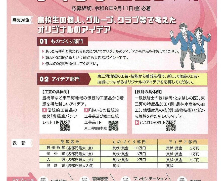 豊橋市、高校生ものづくりコンテスト開催