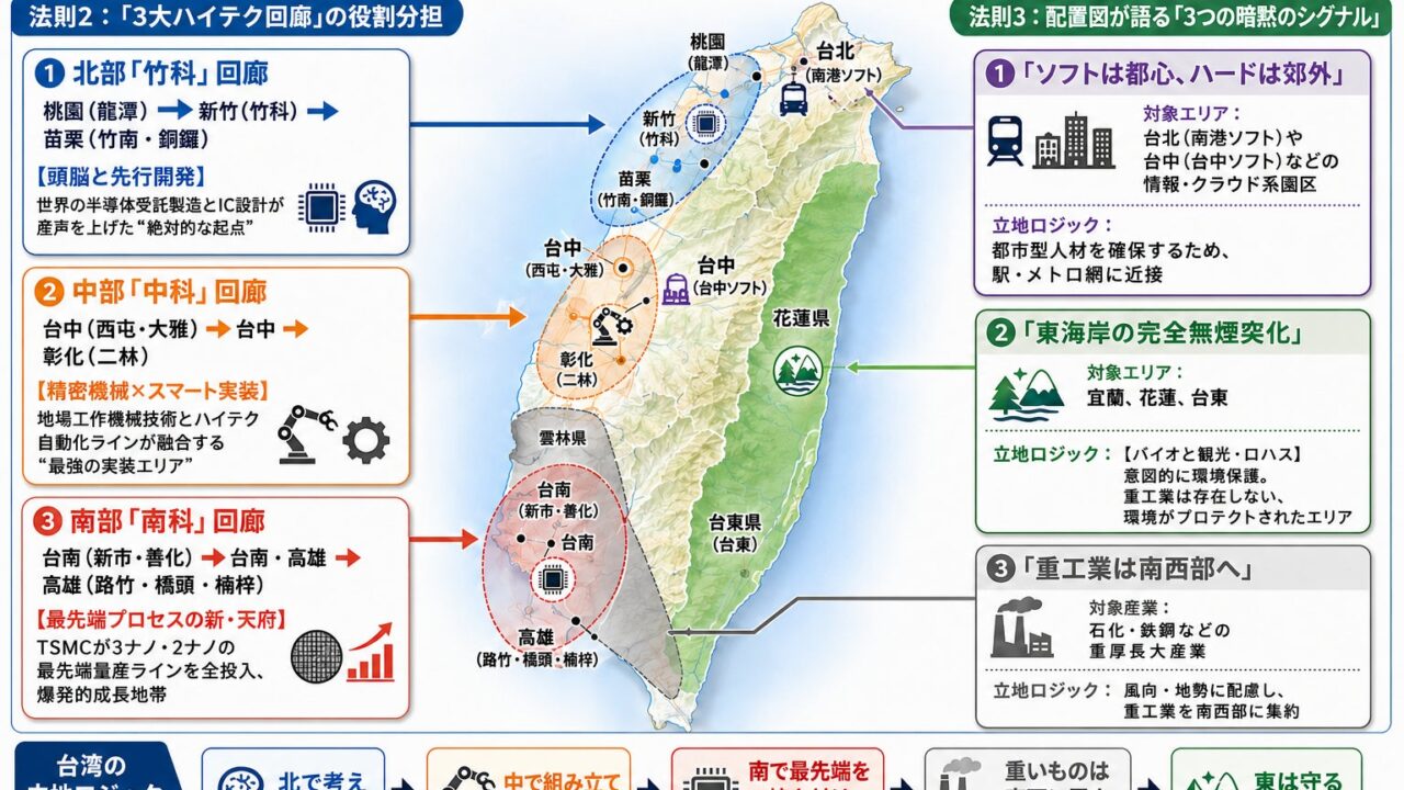 台湾の工業区・ハイテク園区の立地法則を紐解くレポートが公開