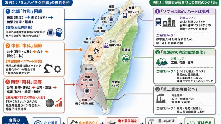 台湾の工業区・ハイテク園区の立地法則を紐解くレポートが公開