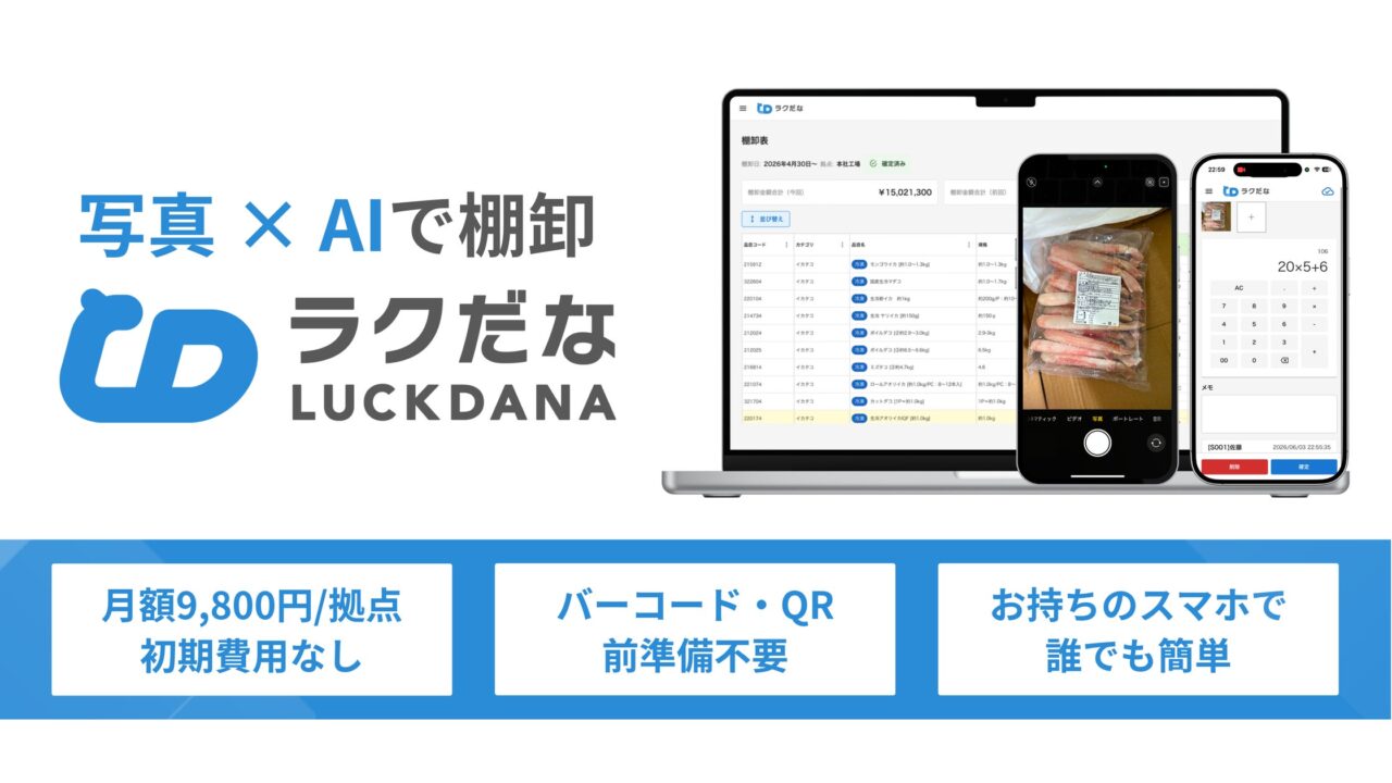 スマホ撮影とAIで棚卸工数を約67%削減する「ラクだな」提供開始