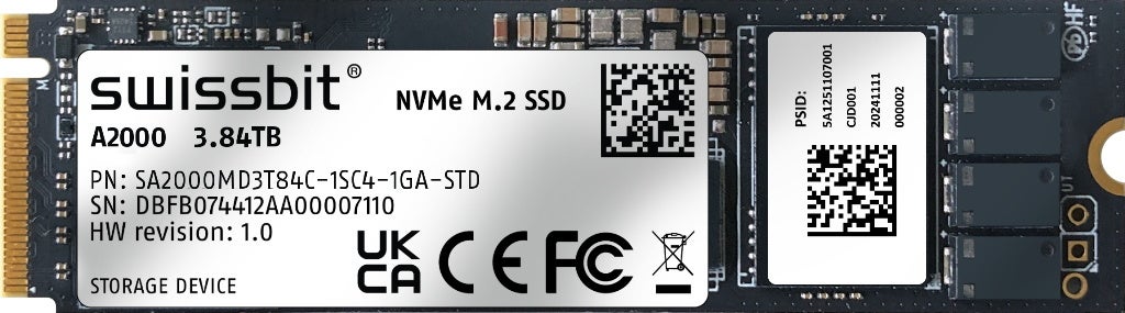 スイスビット、産業用PCIe SSD「A2000シリーズ」発表。停電保護や予知保全に対応