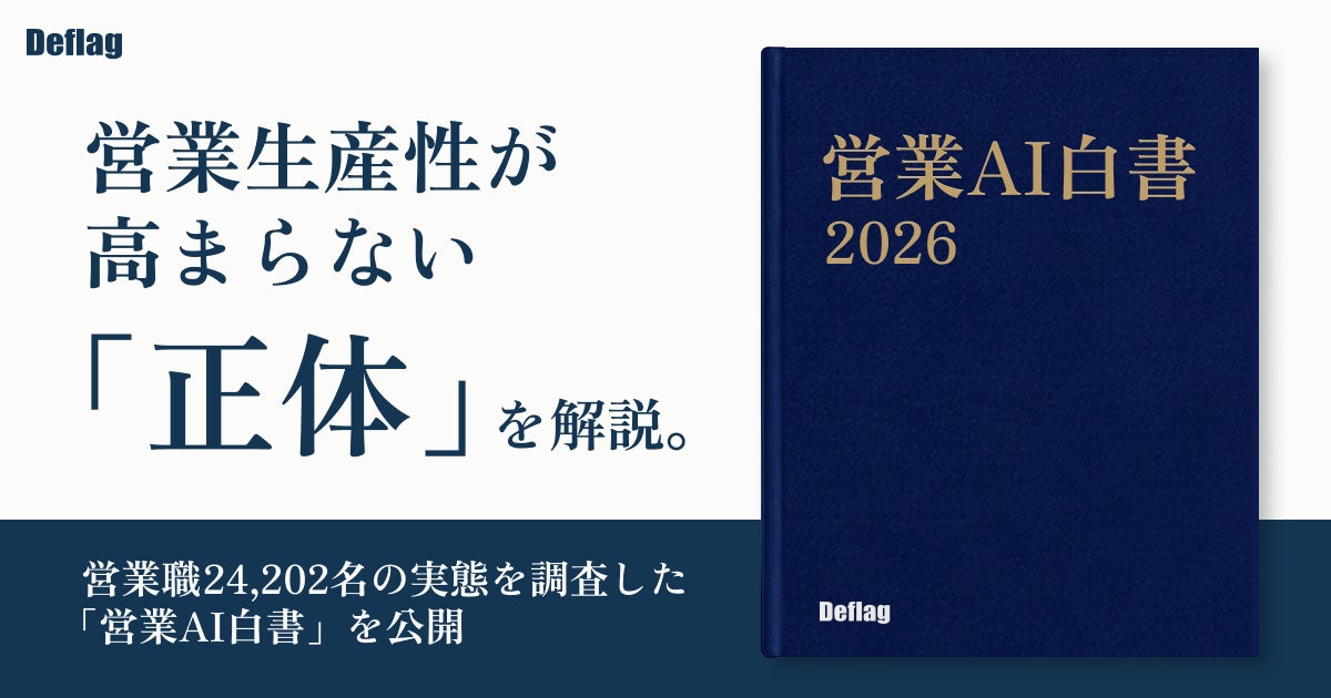 営業の業務時間の4割超が事務・社内調整に。deflagが「営業AI白書」を公開