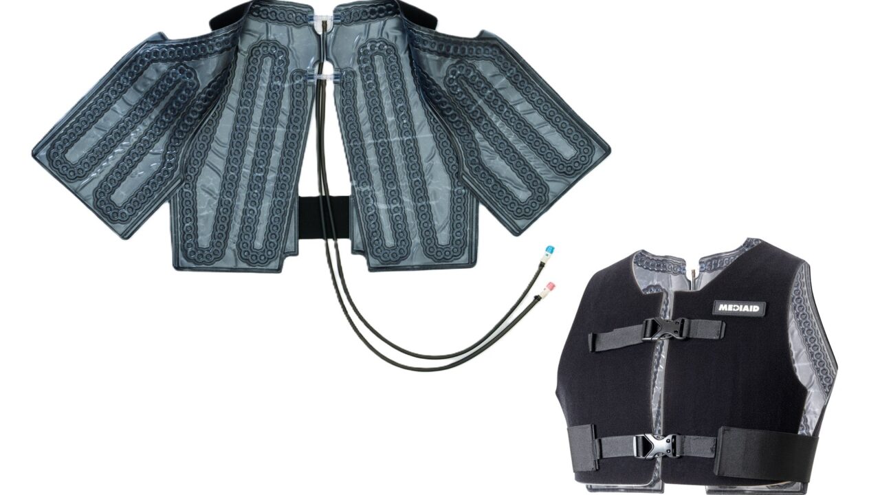ペルチェ式冷水循環服に前面も冷やす「ベスト型冷却パッド」登場。溶接など熱源のある現場に対応