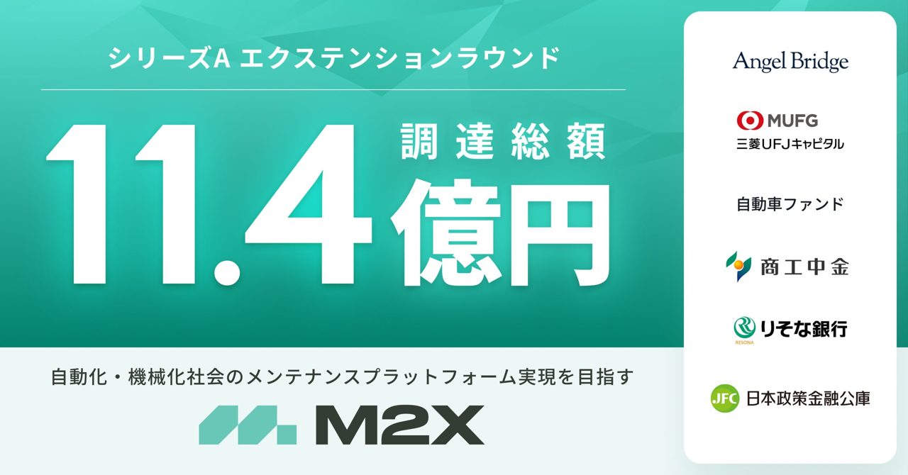 設備保全クラウドのM2X、11.4億円調達。製造現場のDXと保全高度化を加速