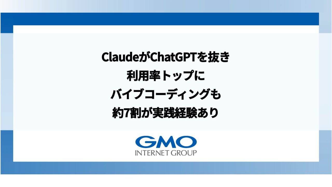 GMOが生成AI活用調査、Claude利用率が首位に。業務削減は月43万時間