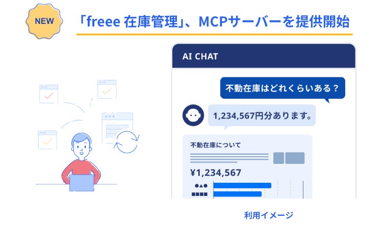 「freee 在庫管理」がMCPサーバー提供、対話型で欠品や滞留在庫の可視化を自動化