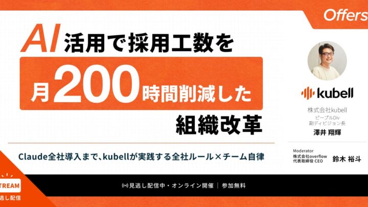 AI活用で採用工数を月200時間削減した事例セミナー、アーカイブ配信が開始