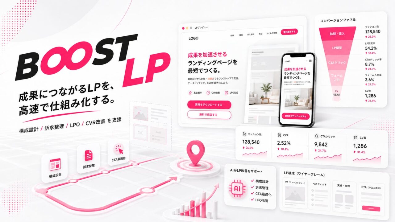Coraleon、AI活用のLP制作・改善サービス「BOOST LP」提供開始