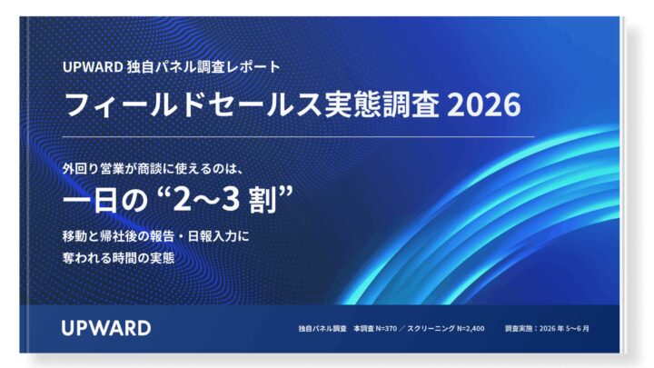 外回り営業の商談時間は2割、日報の約6割が持ち帰り。UPWARDが実態調査を公開