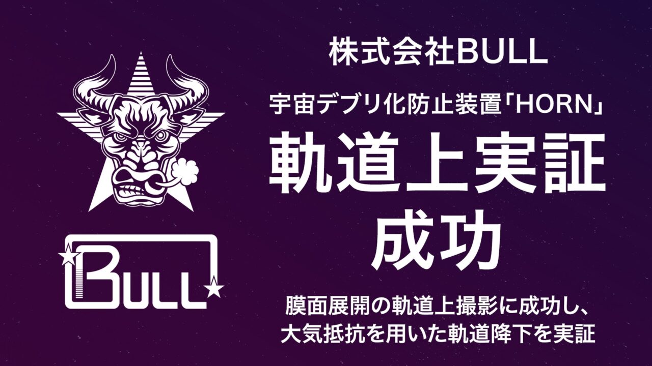 BULL、宇宙デブリ化防止装置「HORN」の軌道上実証に成功。製造業DXと新素材応用への期待