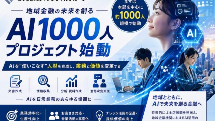ちゅうぎんFGがAI人財1000人育成プロジェクト始動、業務変革へ