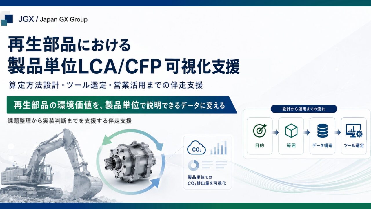 日本GXグループ、製造業向けLCA・CFP算定と環境価値化の伴走支援を開始