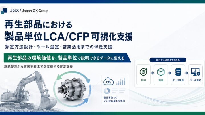 日本GXグループ、製造業向けLCA・CFP算定と環境価値化の伴走支援を開始