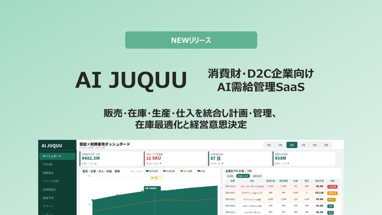 AKINAFがAI需給管理SaaSを発売 需給計画と財務着地を統合