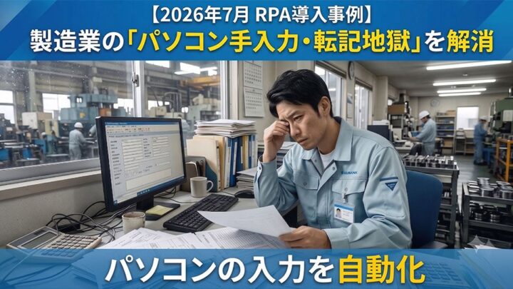 製造業の転記作業を自動化するRPA導入事例と無料診断サービスが公開