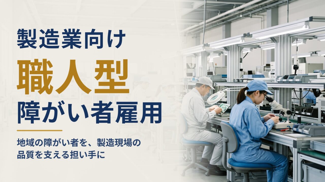 製造現場の障がい者雇用を支援する新サービスが開始
