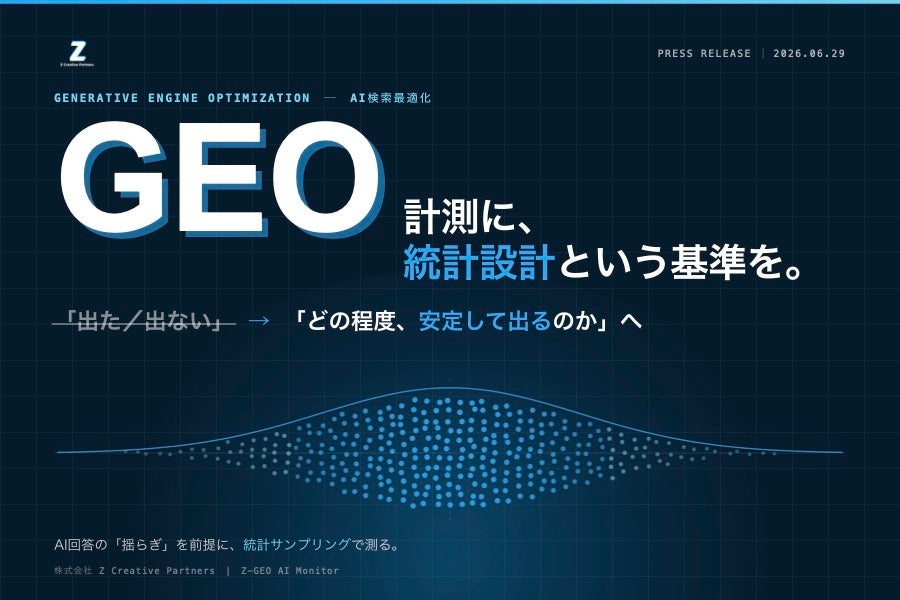 生成AI検索最適化の「回答の揺らぎ」に対処する計測手法、Z-GEOが発表