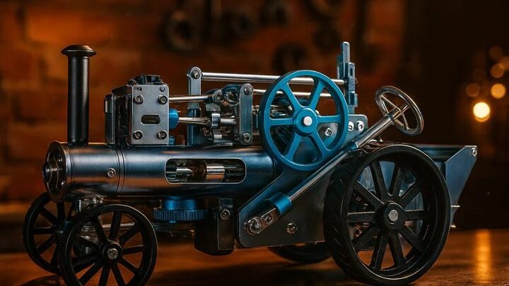 精密3D金属模型「蒸気自動車メタルモデル」発売。272個のパーツで機械構造を学ぶ