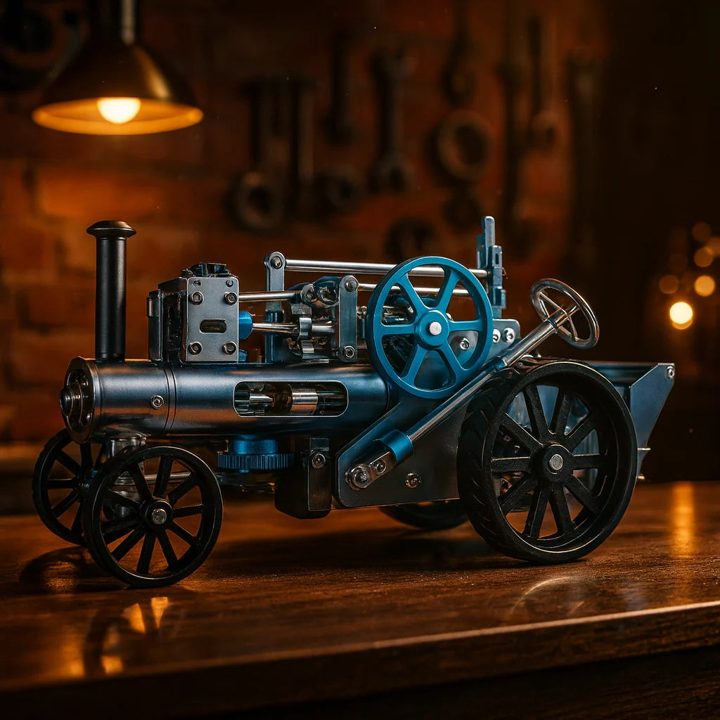 精密3D金属模型「蒸気自動車メタルモデル」発売。272個のパーツで機械構造を学ぶ