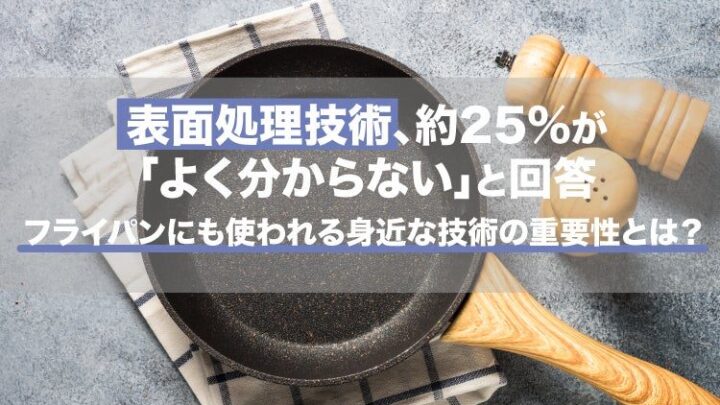表面処理技術の産業利用、一般の7割が「知らない」と回答。認知度調査が示す現状