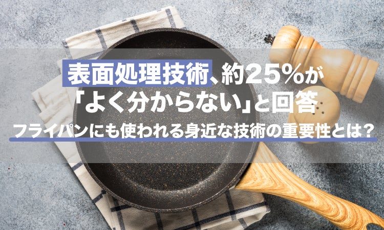 表面処理技術の産業利用、一般の7割が「知らない」と回答。認知度調査が示す現状