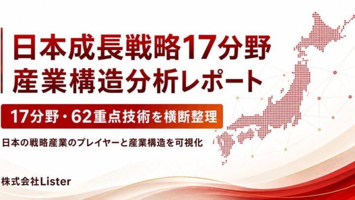 日本成長戦略17分野の企業分析レポート公開、製造業DXや技術連携の構造が浮き彫りに