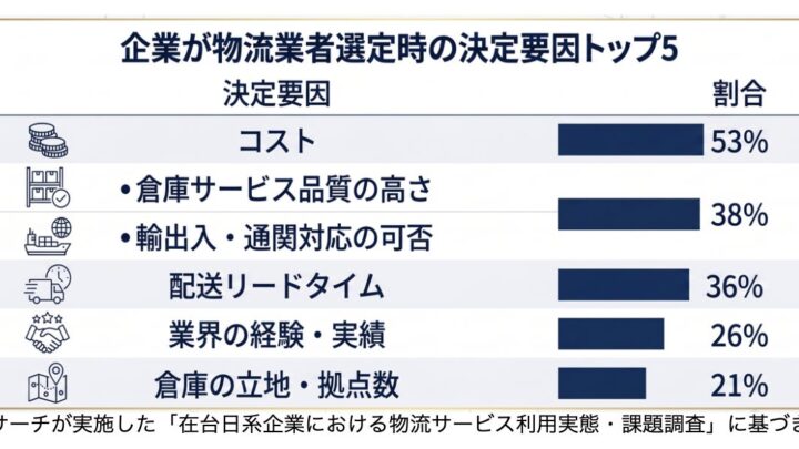 在台日系製造業の物流実態、半数超が複数業者を併用。ワイズが調査レポート公開