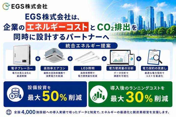 EGSが統合エネルギー提案を開始 設備投資を最大50％抑制