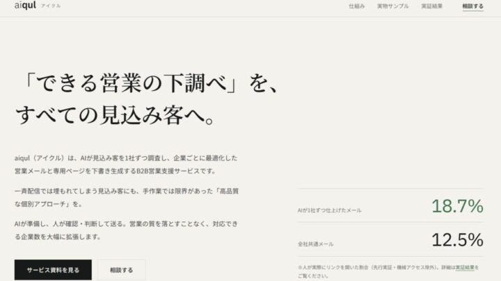 デシセンス、B2B営業支援「aiqul」提供開始。展示会後の個別アプローチをAIで自動化