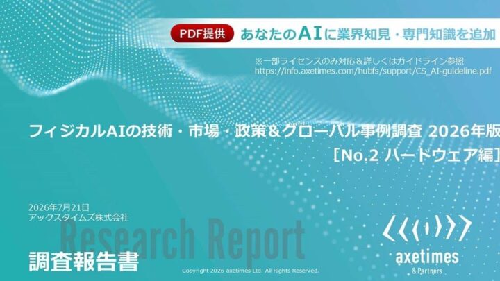 フィジカルAI市場の調査報告書が公開