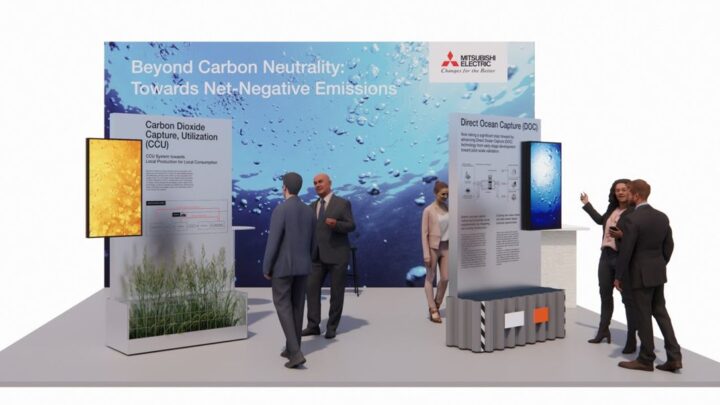 三菱電機、欧州展示会で「地産地消」型CCUや海洋CO2回収技術を出展