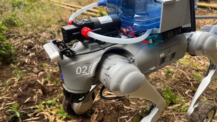 四足歩行ロボットを活用した自律除草剤散布システムを共同開発