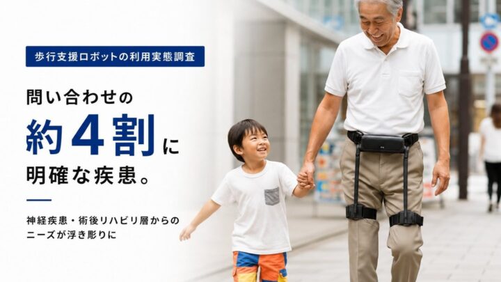 グロービズ、歩行支援ロボットの利用実態を調査。片麻痺やパーキンソン病のニーズ浮き彫り