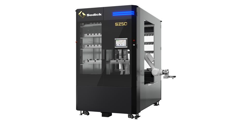 ソディックが電極・ワーク交換装置「SZ50」発売、最大可搬質量43kgで中型ワークに対応