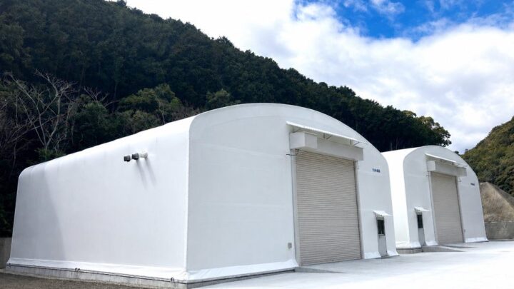 太陽工業、スペースワンのロケット部品庫を完工 温度管理対応のテント倉庫を導入