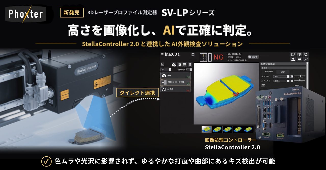 Phoxter、3Dレーザープロファイル測定器「SV-LPシリーズ」を発売