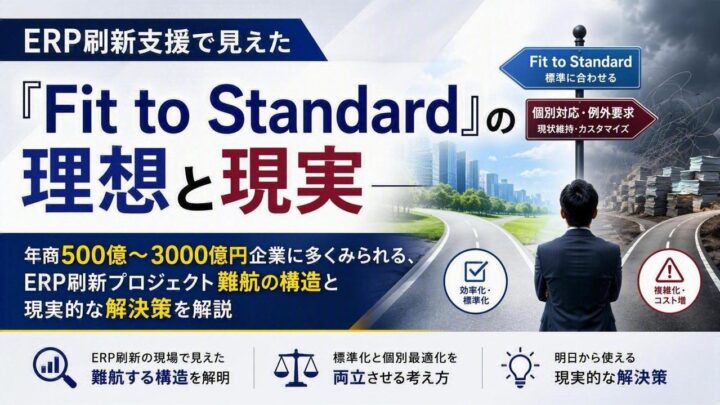 ERP刷新の「Fit to Standard」の課題と現実解を解説する資料が公開