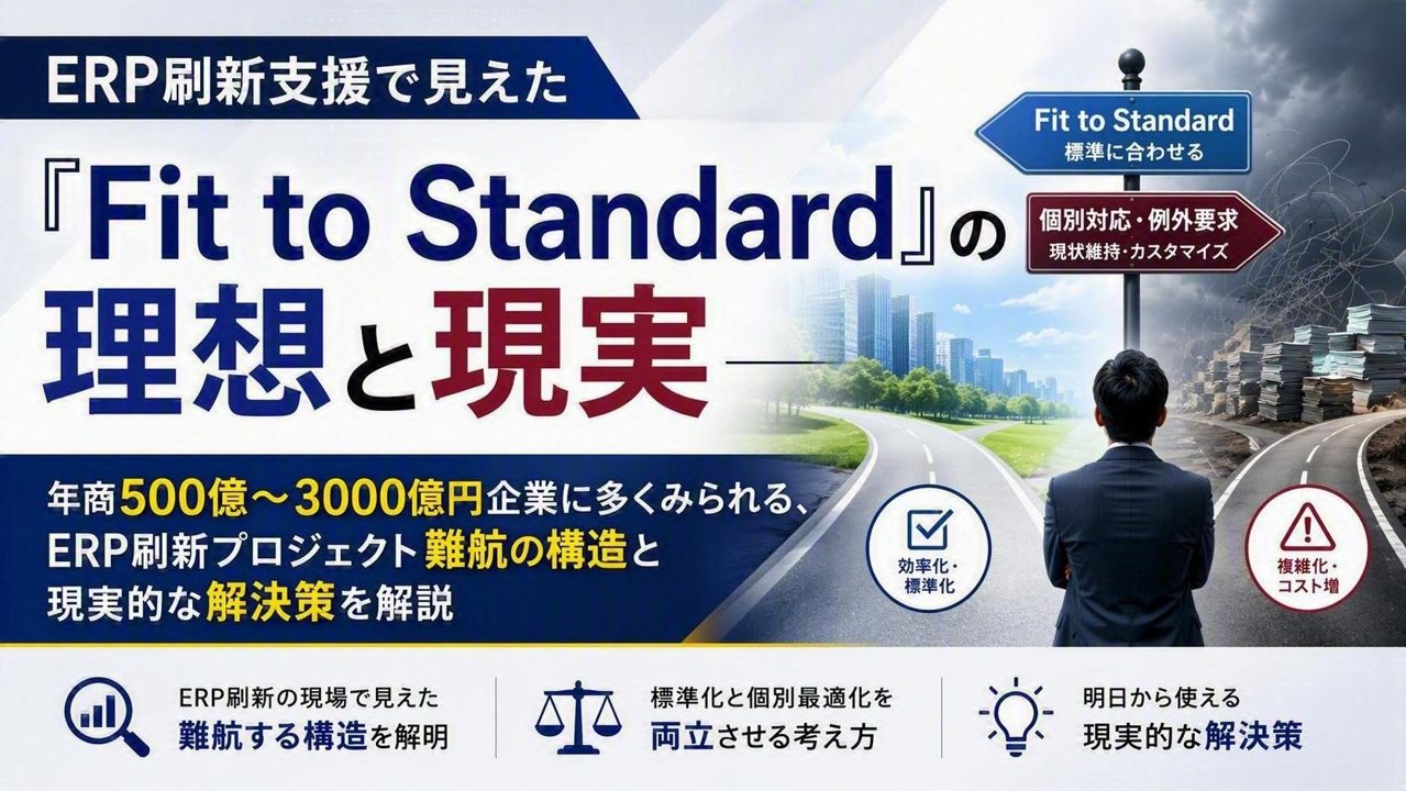 ERP刷新の「Fit to Standard」の課題と現実解を解説する資料が公開