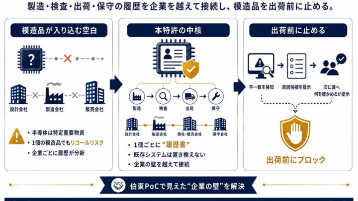 半導体1個ごとの真贋を証明する特許技術、サイカルトラストが権利化