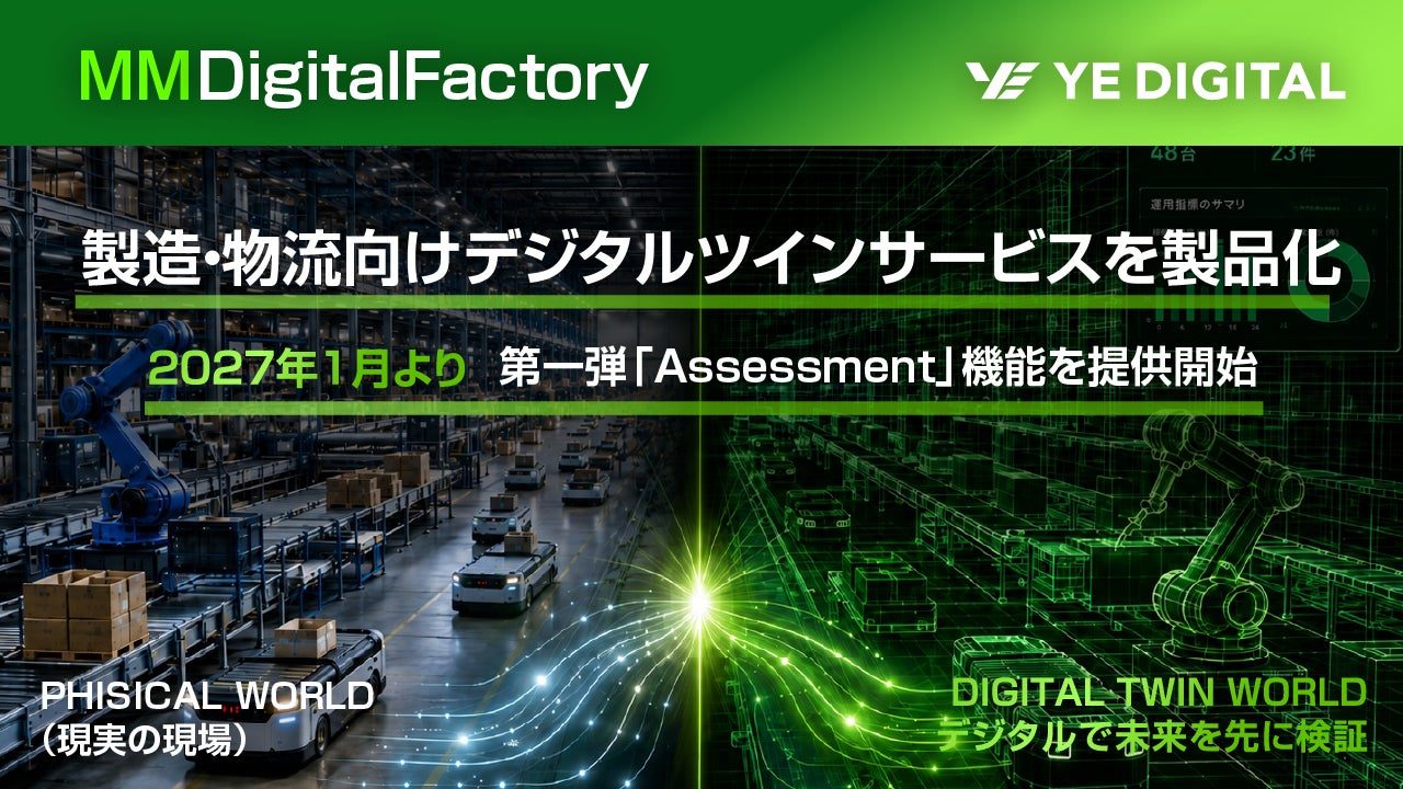 YEデジタル、デジタルツイン基盤を構築へ。製造・物流の意思決定を加速