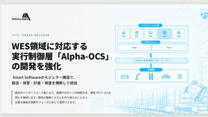 Industry Alpha、実行制御システム「Alpha-OCS」の開発を強化