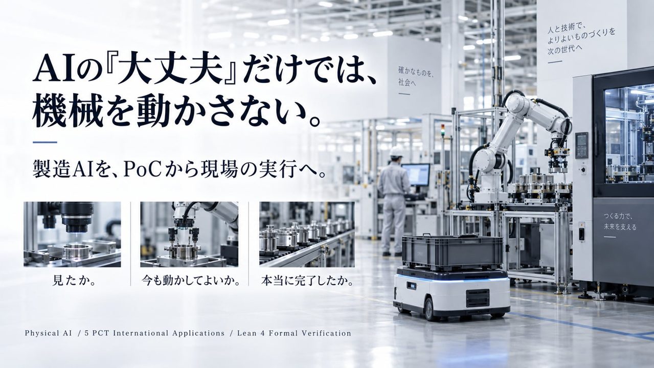 GhostDrift、製造AIの実行・結果を検証する技術5件を国際出願