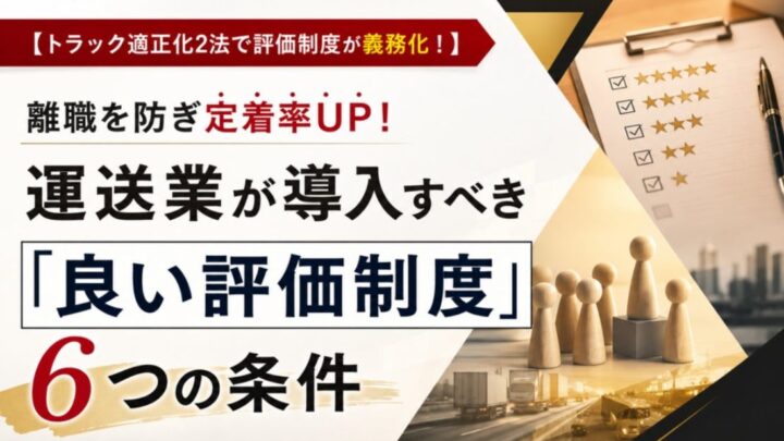 運送業の評価制度構築を解説する資料公開。法対応と定着率向上を両立