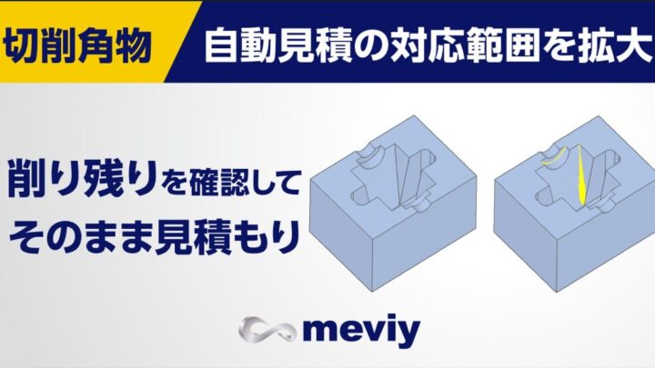 meviyが切削加工の「削り残り」形状に対応、設計変更なしで即時発注可能に