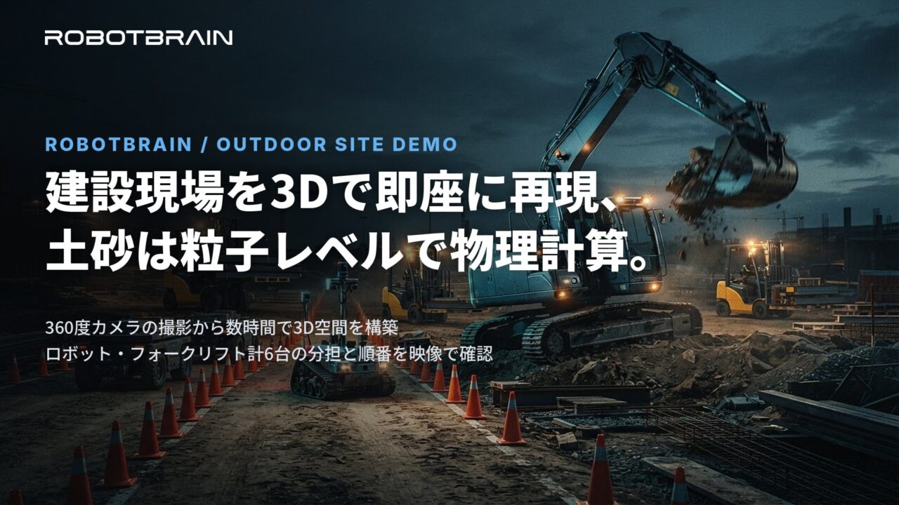 スペースデータ、建設現場を3D再現するデモ公開。土砂の物理計算や複数ロボの連携を検証