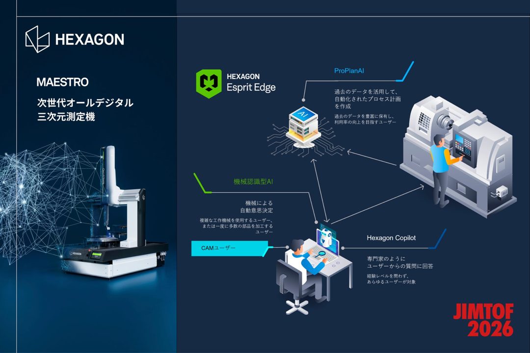 HexagonがJIMTOF2026に出展。デジタル測定機やAI搭載CAMを国内初公開
